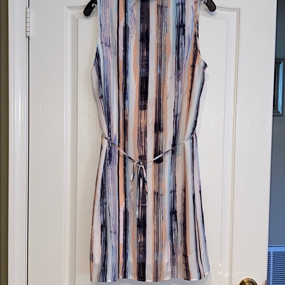 Bar III Sleeveless Blue Pink Striped Dress XL - Picture 7 of 8